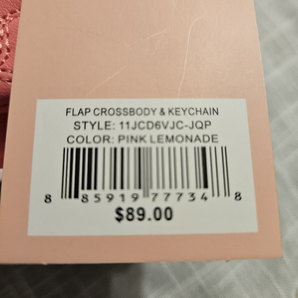 Juicy Couture Pink Quilted Bag Set Pink Lemonade With Heart Mirror Charm NEW - Picture 5 of 6